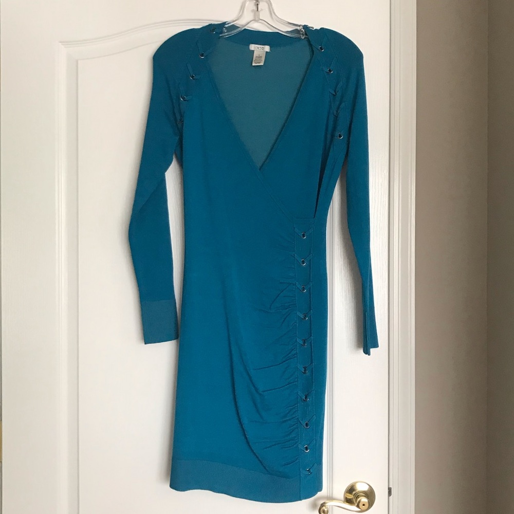 Cache size Medium turquoise knit dress